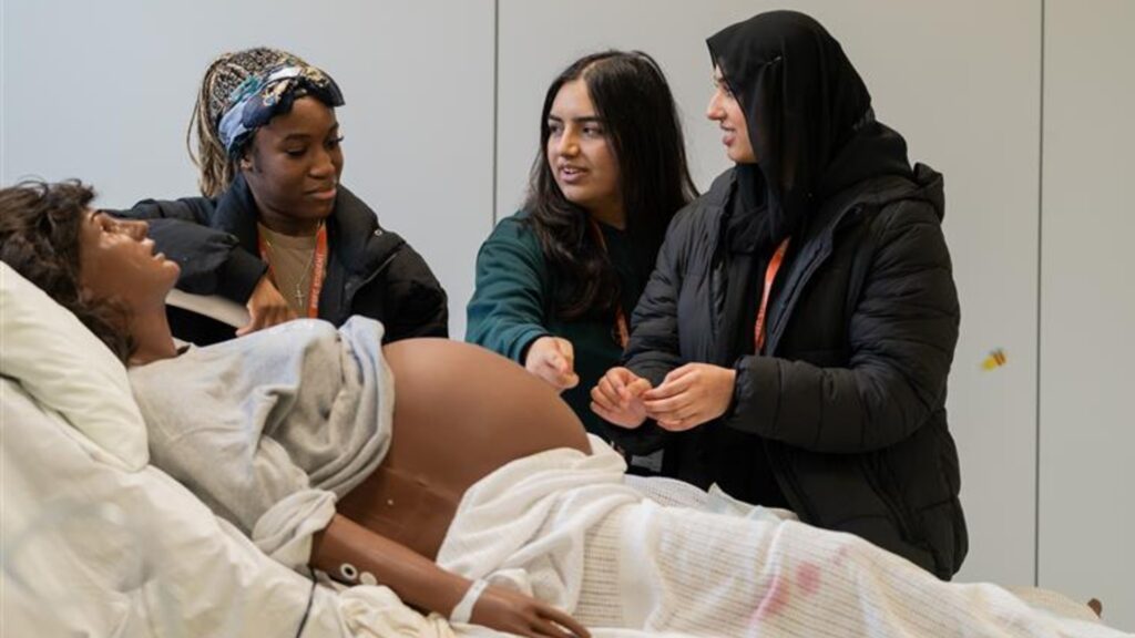 Student nurses in a hospital setting