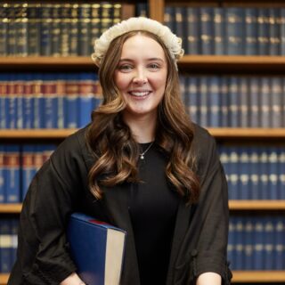 Photo of Lucy Baines in moot room