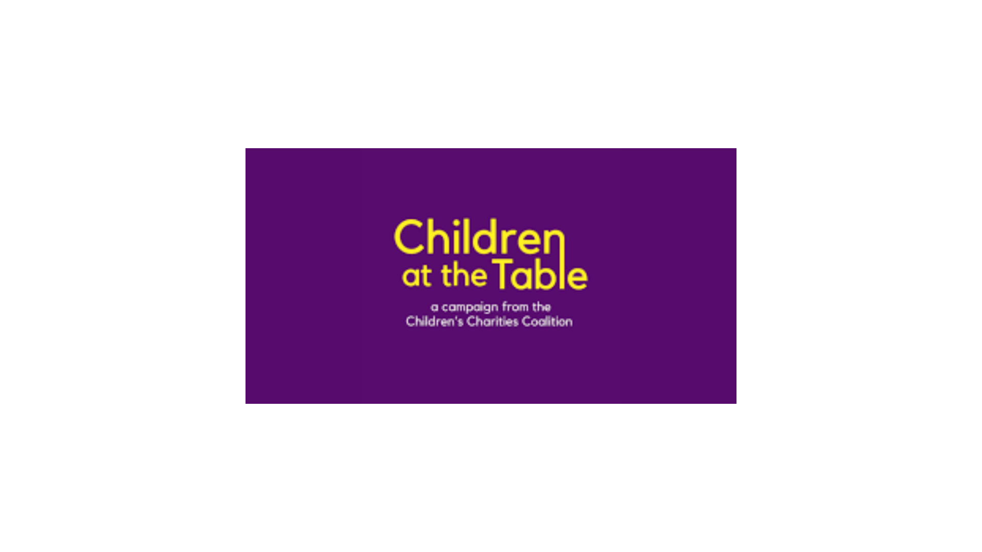 ‘Children at the Table’ campaign, National Children’s Bureau logo