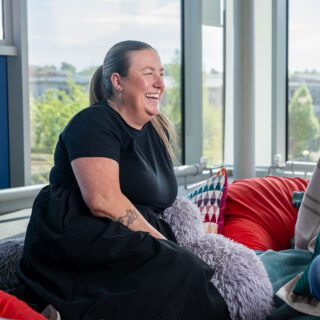 Danielle smiling during her Counselling and Psychotherapy session