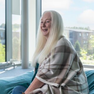 Fiona smiling during a Counselling and Psychotherapy session