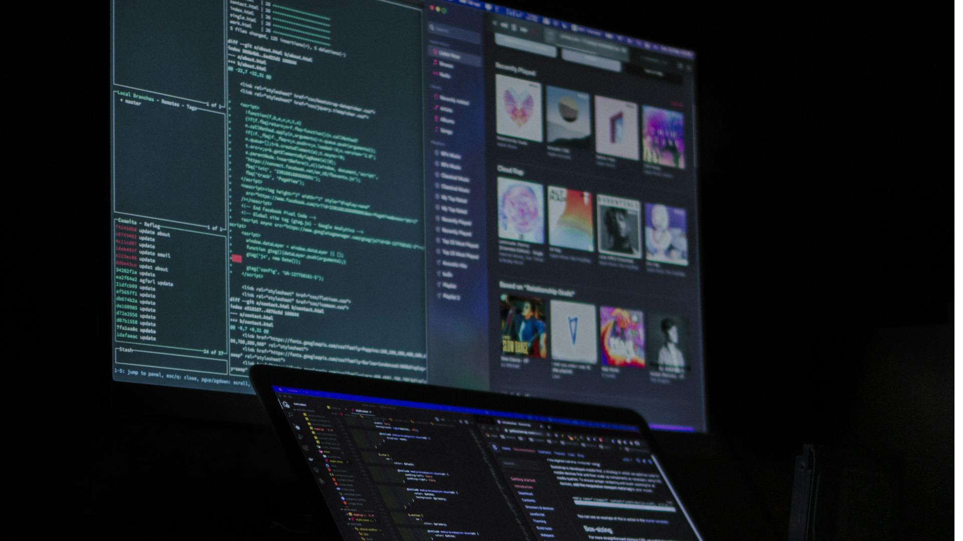Data on a PC screen