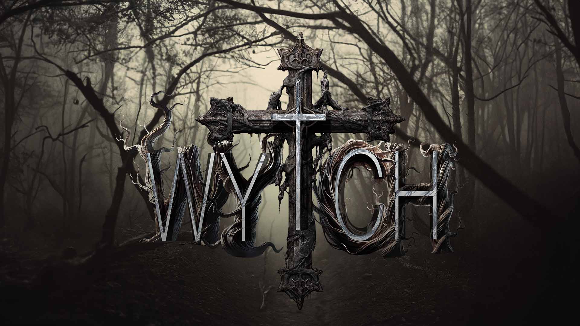 WYTCH logo with a background of a dark forest
