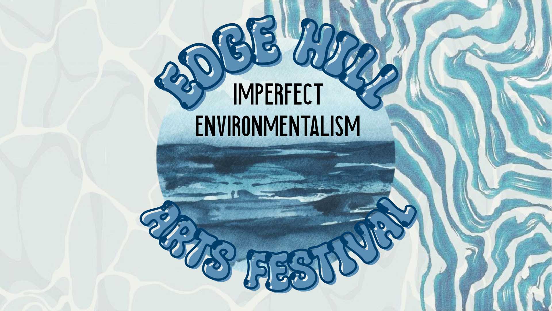 Edge Hill Arts Festival logo blue with waves