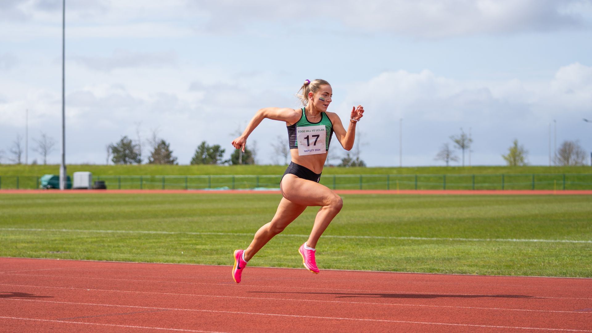 A student on the EHU running track