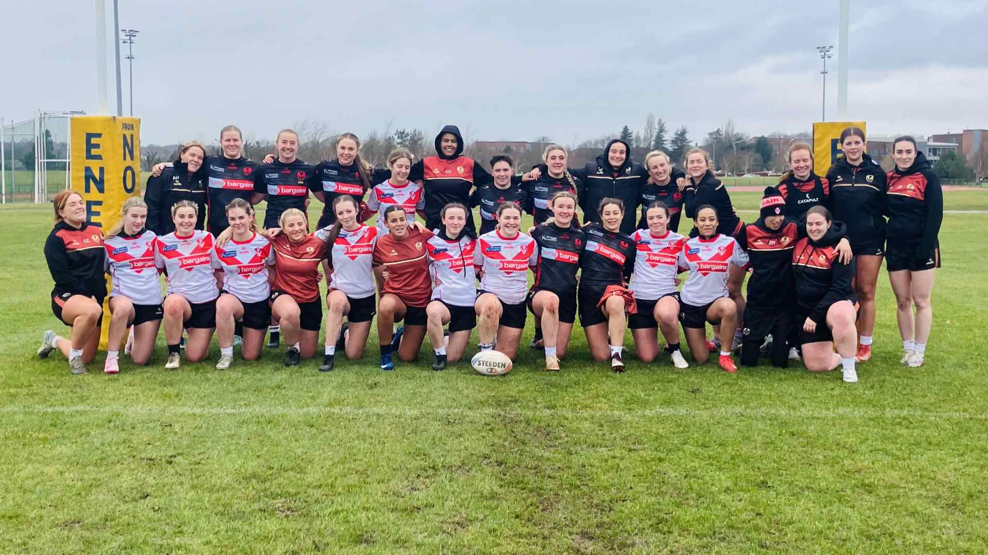 St Helens Women's RFC train on campus | Edge Hill University