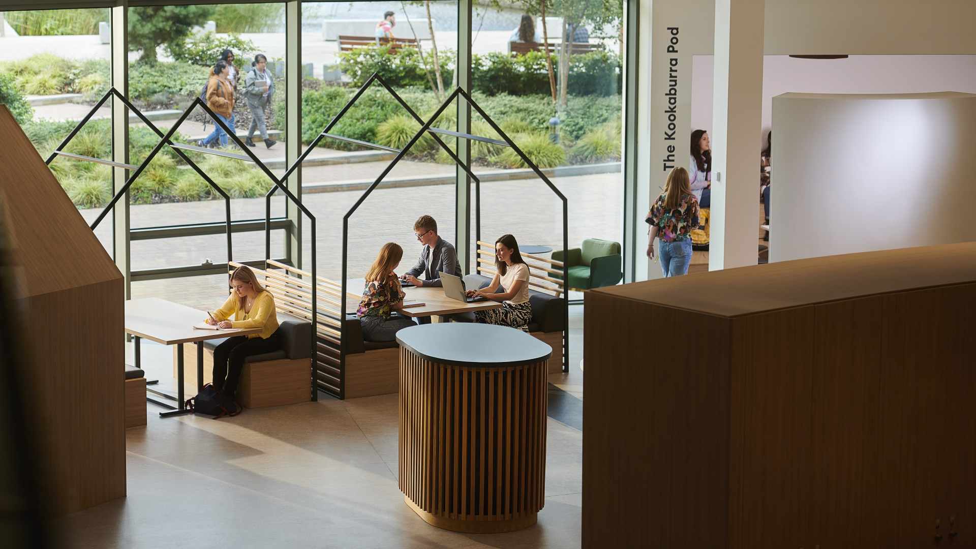 Students working in the Catalyst