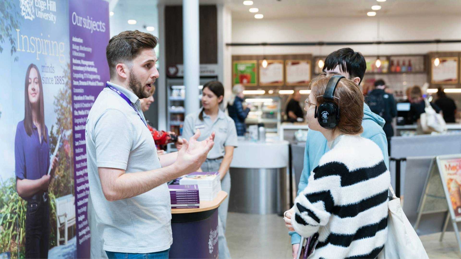 Students at a HE Fair