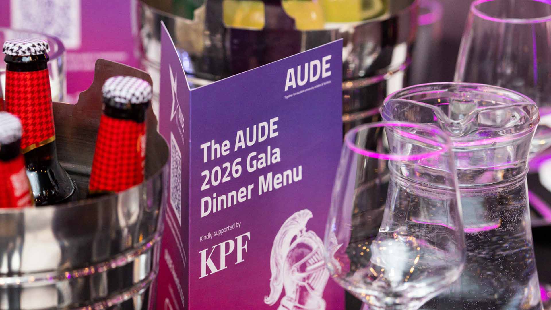 Image of printed materials at the AUDE Awards 2026.
