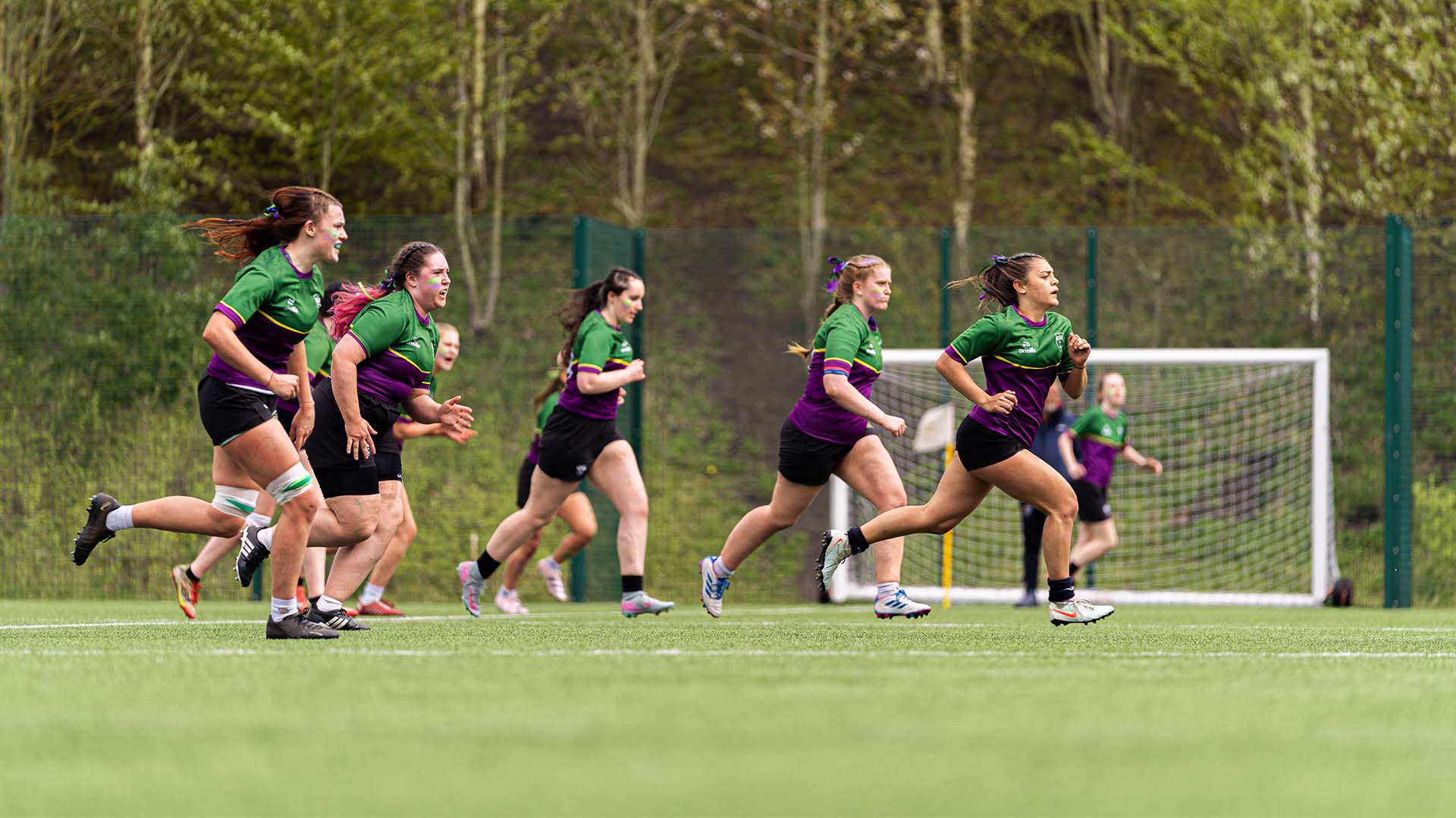 EHU women's rugby team competing in the 2026 Varsity match vs University of Lancashire