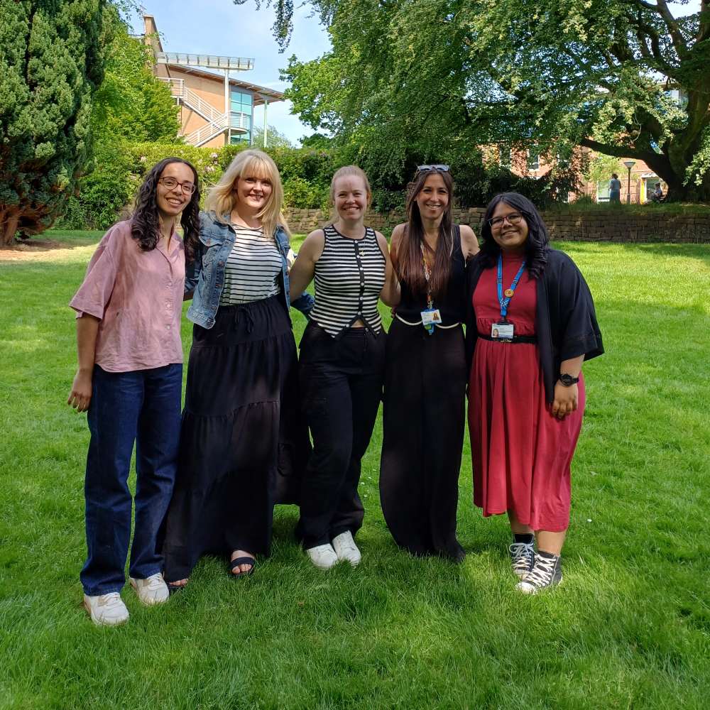 Photo of Lina, Liz, Louise, Michelle and Kajol.