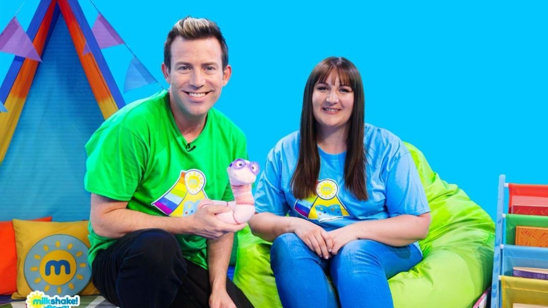 Alex Durward on the set of Milkshake!