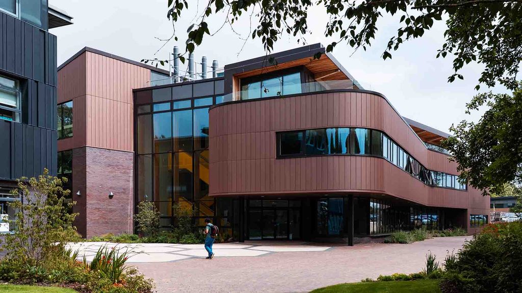 Exterior shot of the life sciences building at Edge Hill University