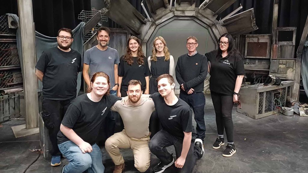 Students and cast members of The Void pose on-set.